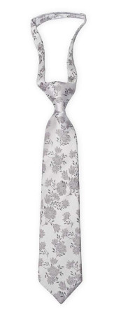 TOSSBLOSSOM Silver grey kinderkrawatte klein vorgebundene