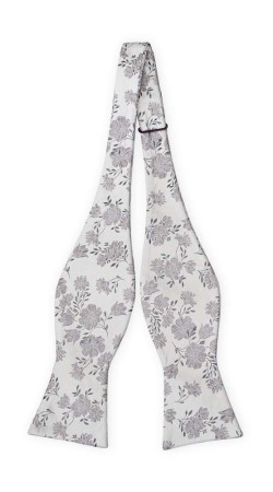 TOSSBLOSSOM Silver grey ungebundene Fliege