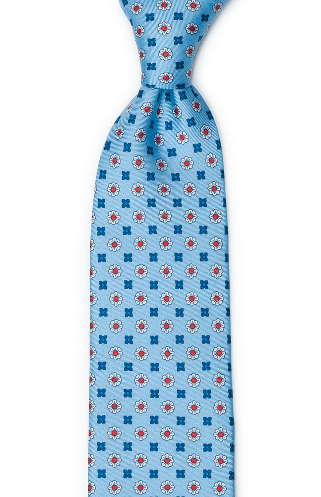 TRIFOGLEZZA Light blue klassisch breite Krawatte