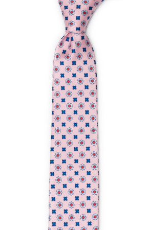 TRIFOGLEZZA Pink schmale Krawatte