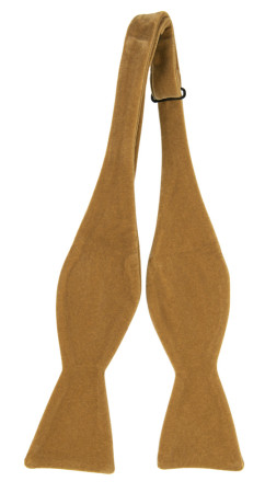 Velvet Butterscotch Beige ungebundene Fliege
