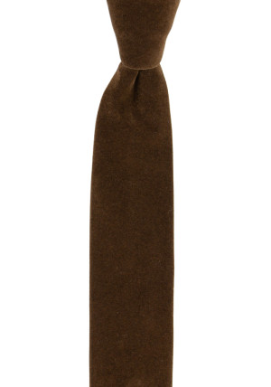 Velvet Cocoa Brown schmale Krawatte