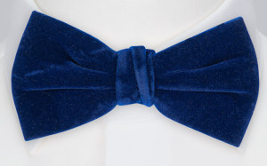 Velvet Dark Blue Fliege