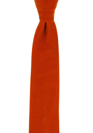 Velvet Deep Orange schmale Krawatte