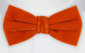 Velvet Deep Orange Fliege