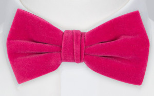 Velvet Deep Pink Fliege