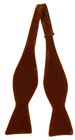 Velvet Toffee Brown ungebundene Fliege