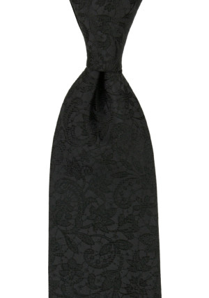 VIGSEL BLACK klassisch breite Krawatte