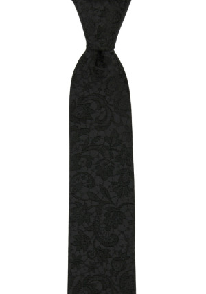 VIGSEL BLACK schmale Krawatte