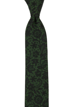 VIGSEL DARK GREEN schmale Krawatte
