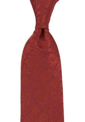 VIGSEL TERRACOTTA klassisch breite Krawatte