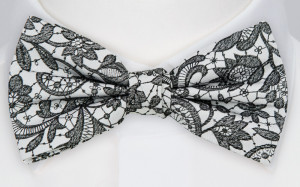 VIGSEL WHITE BLACK Fliege