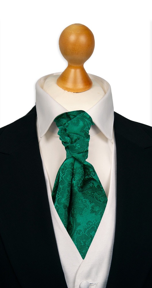 WEDDED EMERALD GREEN gebundene plastron