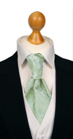 WEDDED PASTEL GREEN gebundene plastron
