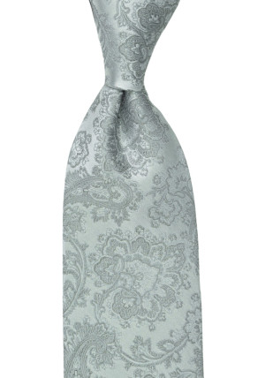 WEDDED SILVER klassisch breite Krawatte