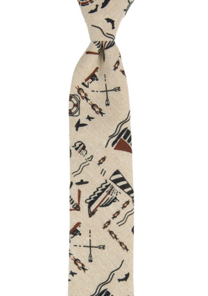 WORSHIP Linen schmale Krawatte