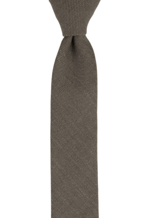 YARNING Mid Grey schmale Krawatte