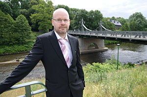 Hochzeit mit Leinenkrawatte