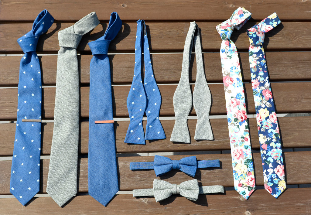 Krawatten & Fliegen aus Leinen, Baumwolle und Denim